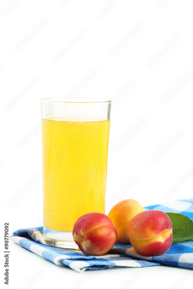 Apricot juice isolated on a white Apricot juice isolated on a white