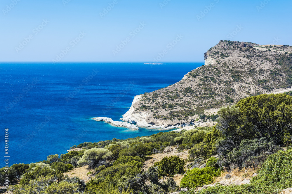 Gerontas beach at Milos island, Cyclades, Greece