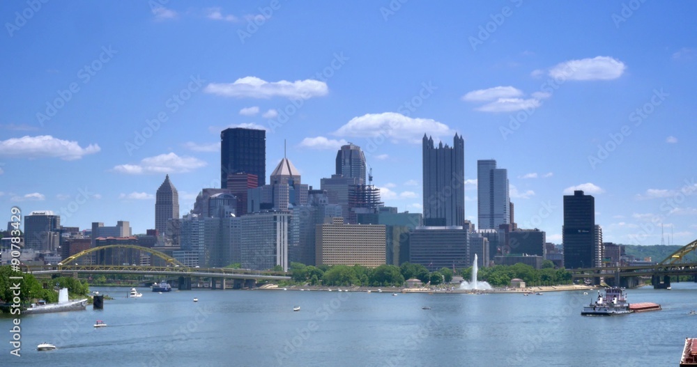 4K Pittsburgh City Establishing Shot Day 4K Pittsburgh City Establishing Shot Day