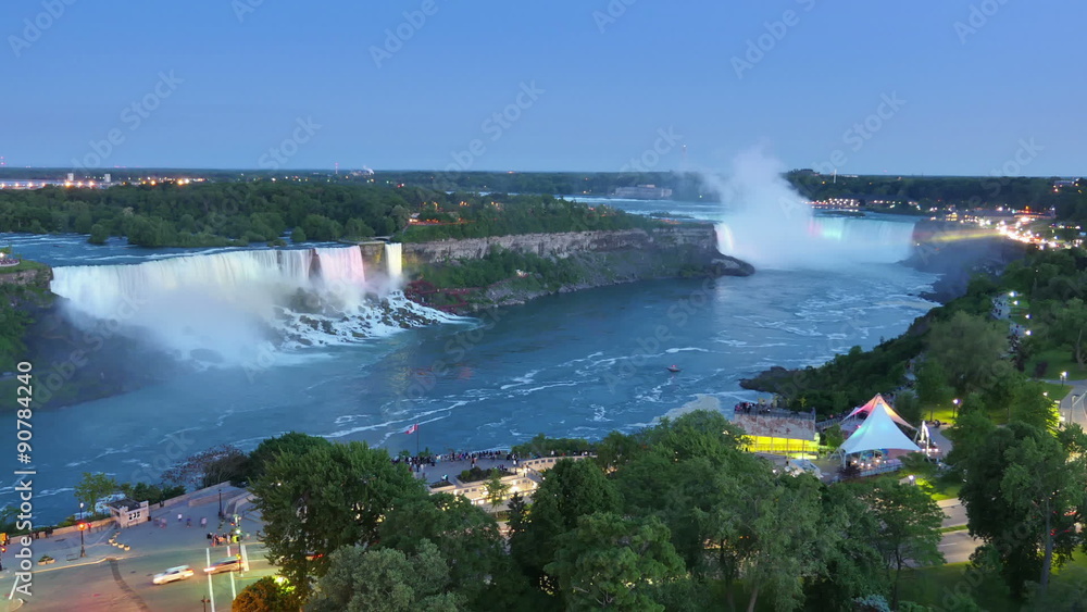 Timelapse View of Niagara Falls Day to Night Timelapse View of Niagara Falls Day to Night