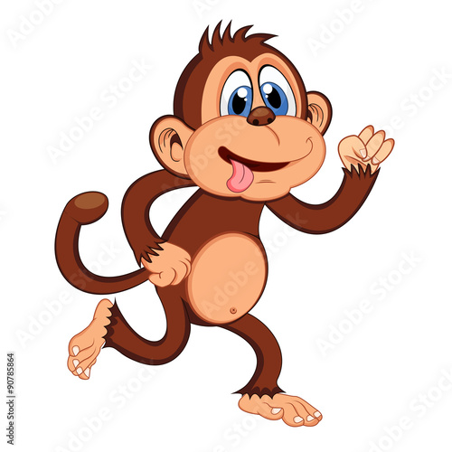 Monkey running Cartoon
