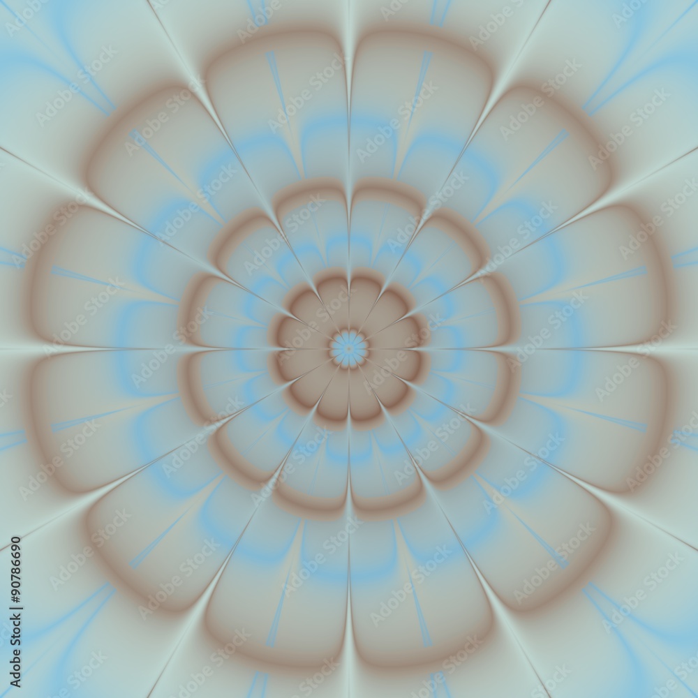 Fototapeta premium Psycho floral pattern generated texture