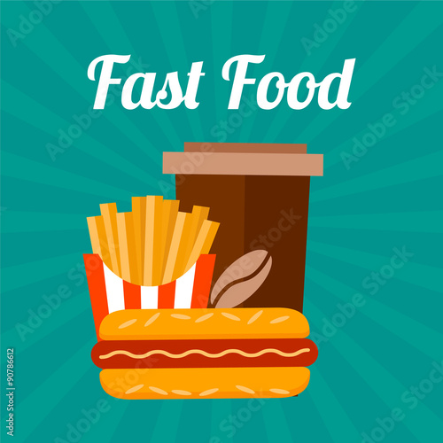 Fast food banner.