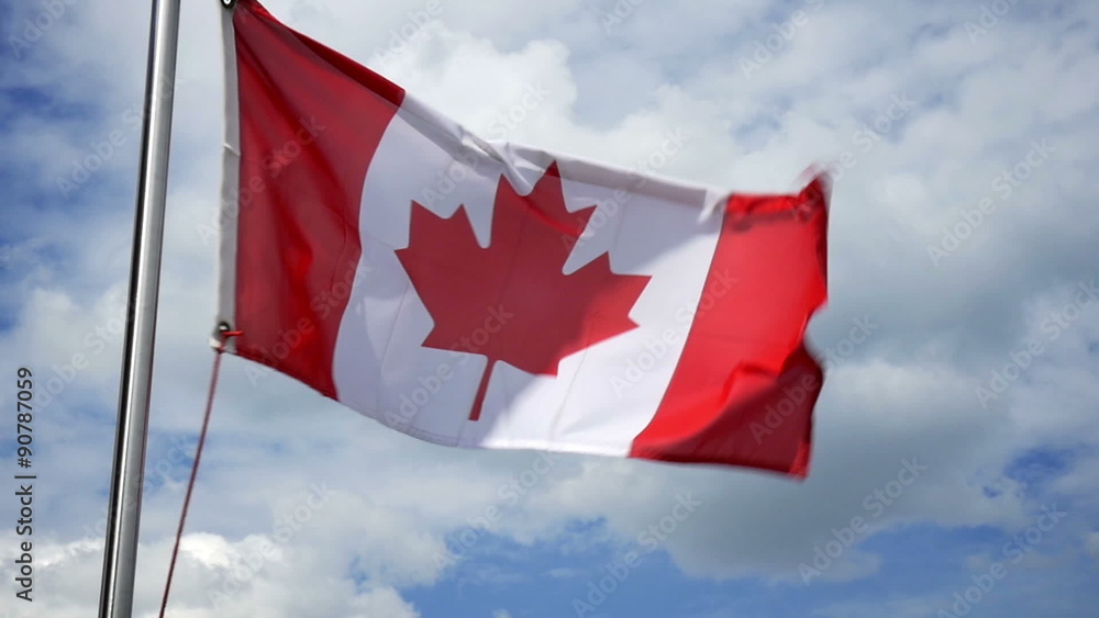 Canadian Flag in Slow Motion Canadian Flag in Slow Motion