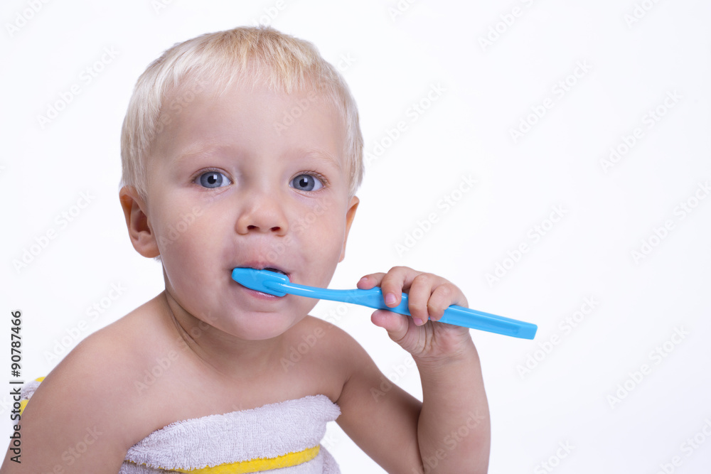 Boy with toothbrush Boy with toothbrush