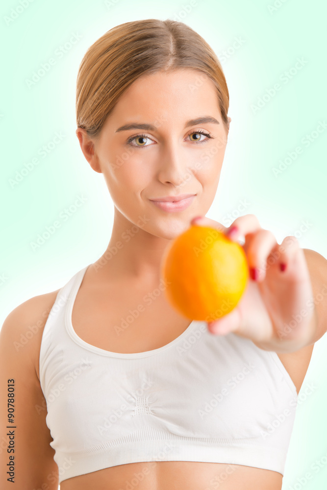 Woman Holding An Orange Woman Holding An Orange