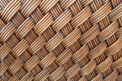 Closeup brown wicker
