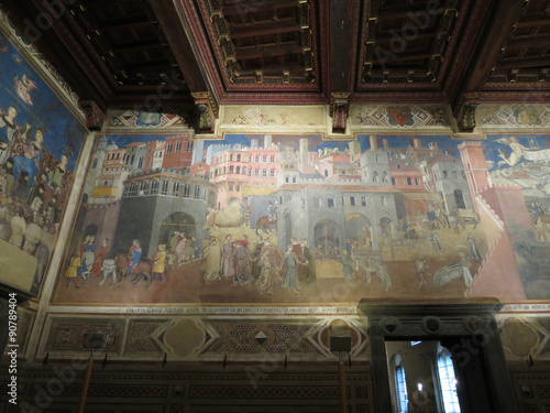 Fotografija Ambrogio Lorenzetti frescoes in Siena