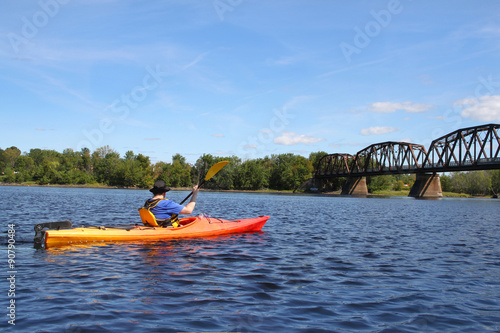 Kayaking on the river in Fredericton