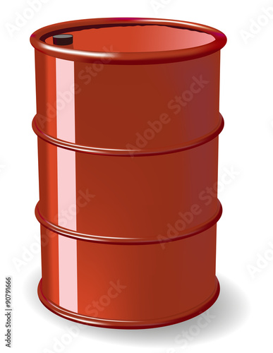 Red steel barrel