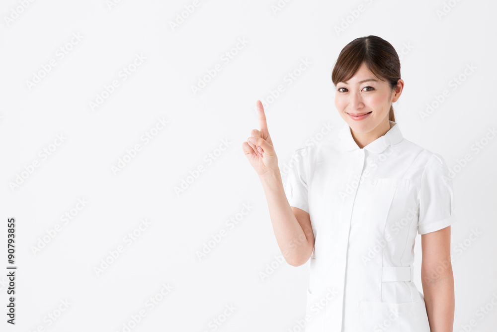 young asian nurse isolated on white background young asian nurse isolated on white background