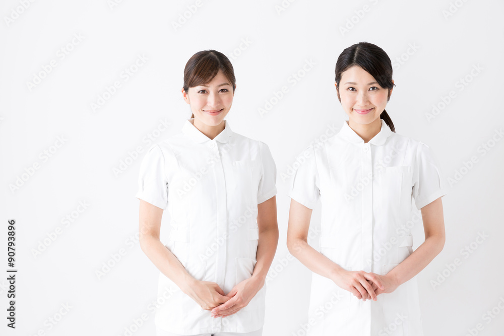 young asian nurse isolated on white background young asian nurse isolated on white background