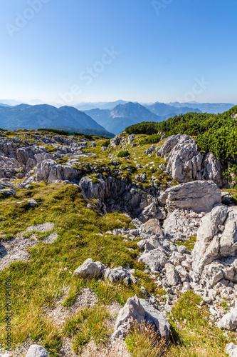Beautiful Alps view from Dachstein Mountain with 5 Fingers viewing Platform © daliu