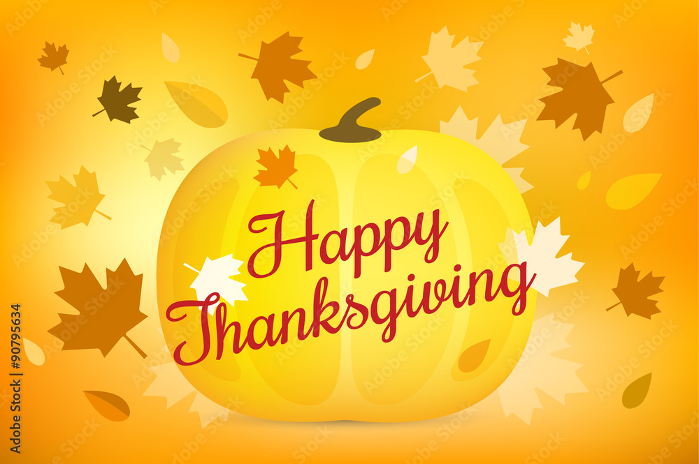 Fototapeta premium Thanksgiving day illustration card