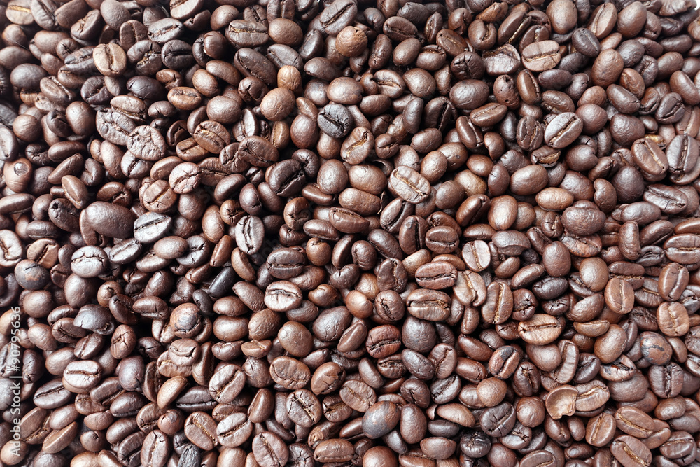 Close up of coffee beans background Close up of coffee beans background