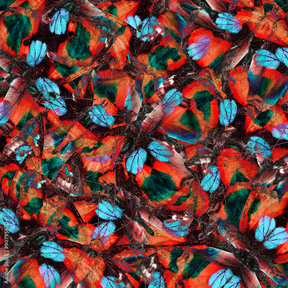 Exotic Red and Blue Background Texture made of Yellow Pansy Butt Exotic Red and Blue Background Texture made of Yellow Pansy Butt