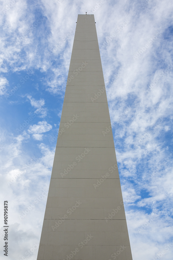 The Obelisco de Buenos Aires against a blue sky