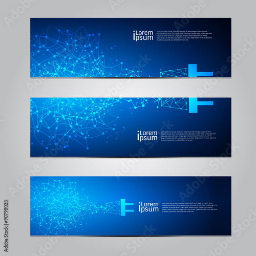 Vector design Banner network technology background.
