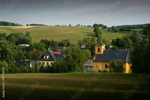 Church in the village, which is called Cenkovice, Czech Republic. photo