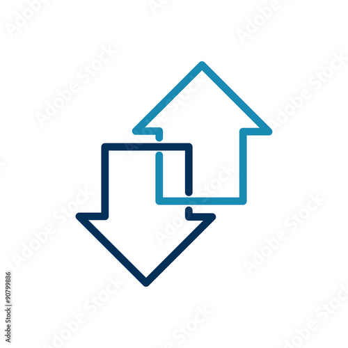 Unique Simple Up and Down Arrow Illustration