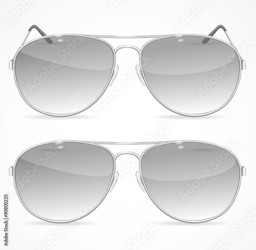 Aviator Sunglasses Set. Vector