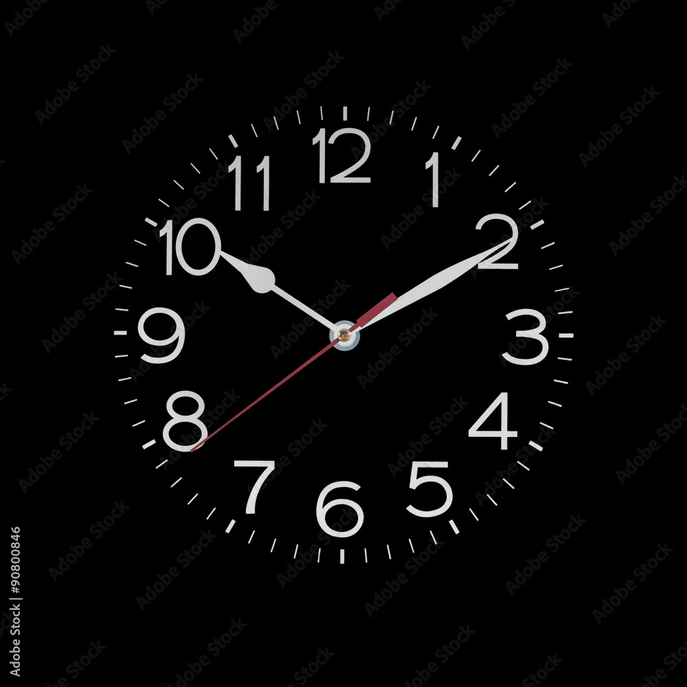 clock isolated on black clock isolated on black
