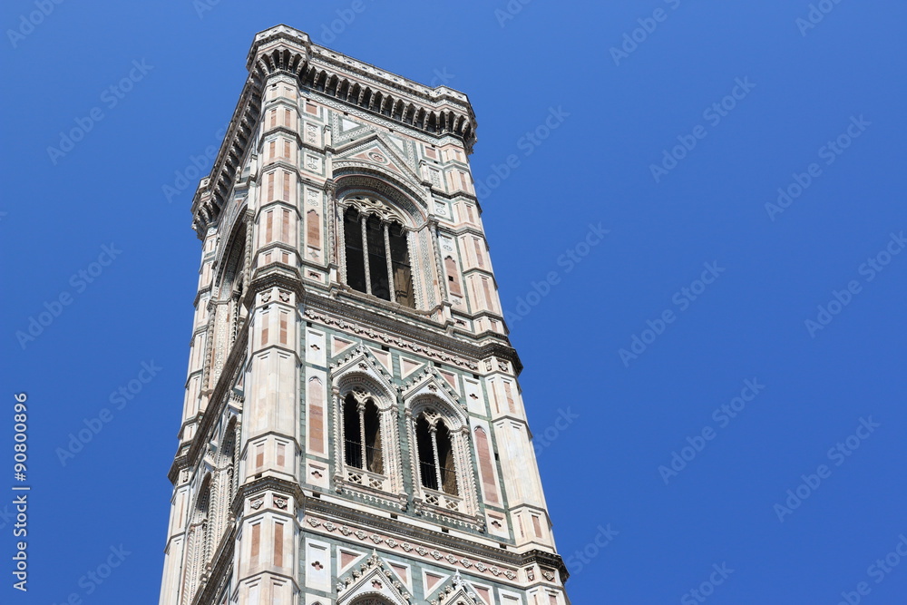Giotto’s Campanile is a free-standing campanile that is part of the complex of buildings that make up Florence Cathedral on the Piazza del Duomo in Florence, Italy. Giotto’s Campanile is a free-standing campanile that is part of the complex of buildings that make up Florence Cathedral on the Piazza del Duomo in Florence, Italy.
