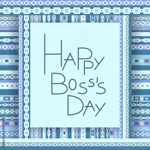 Happy boss day invitation card.