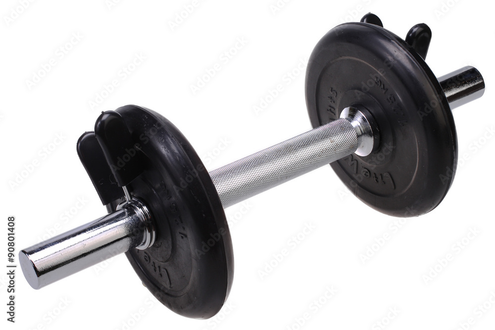 dumbbells over white background. with clipping path dumbbells over white background. with clipping path