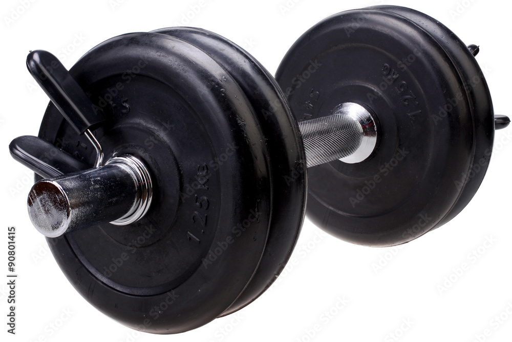 dumbbells over white background. with clipping path dumbbells over white background. with clipping path