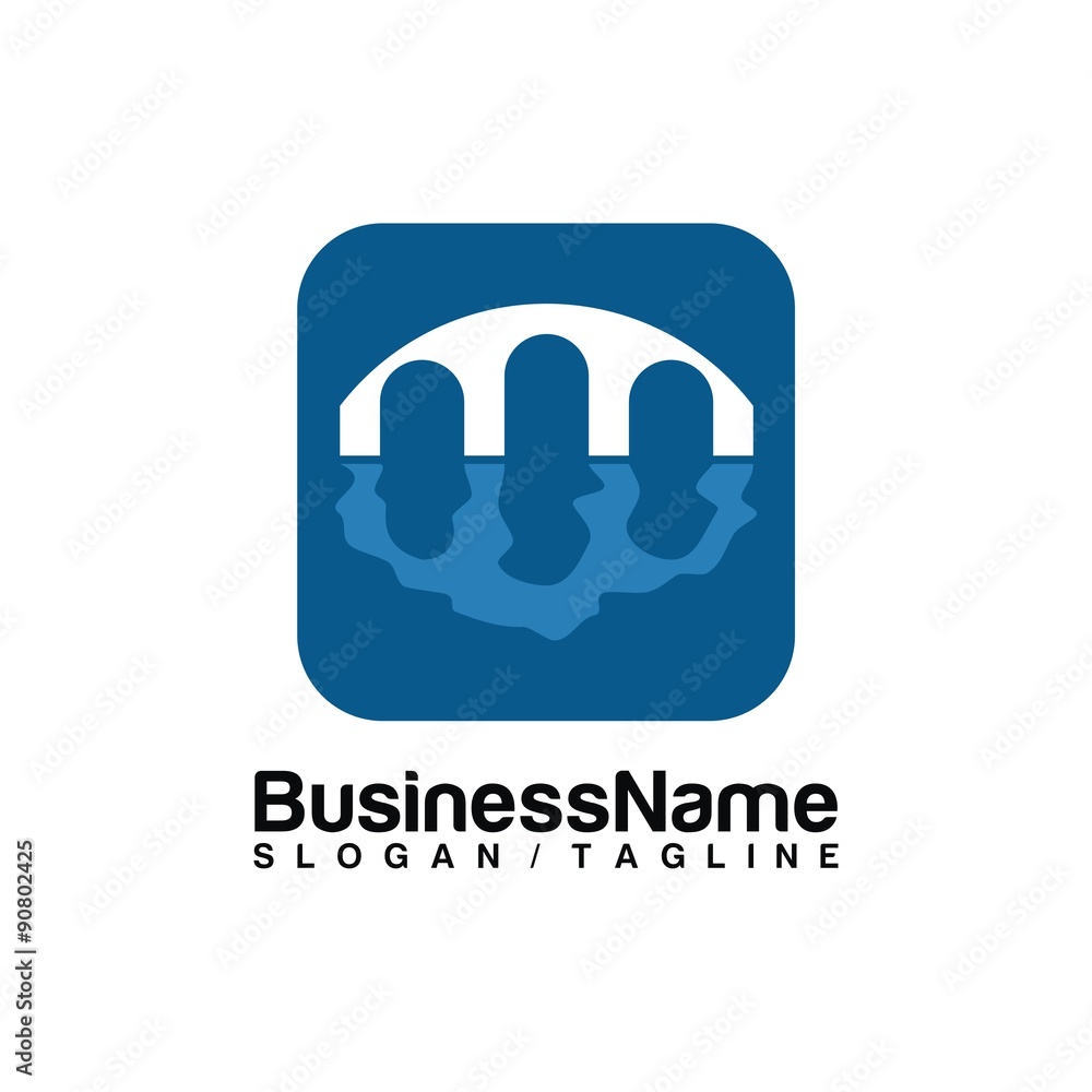 Bridge vector logo icon Bridge vector logo icon