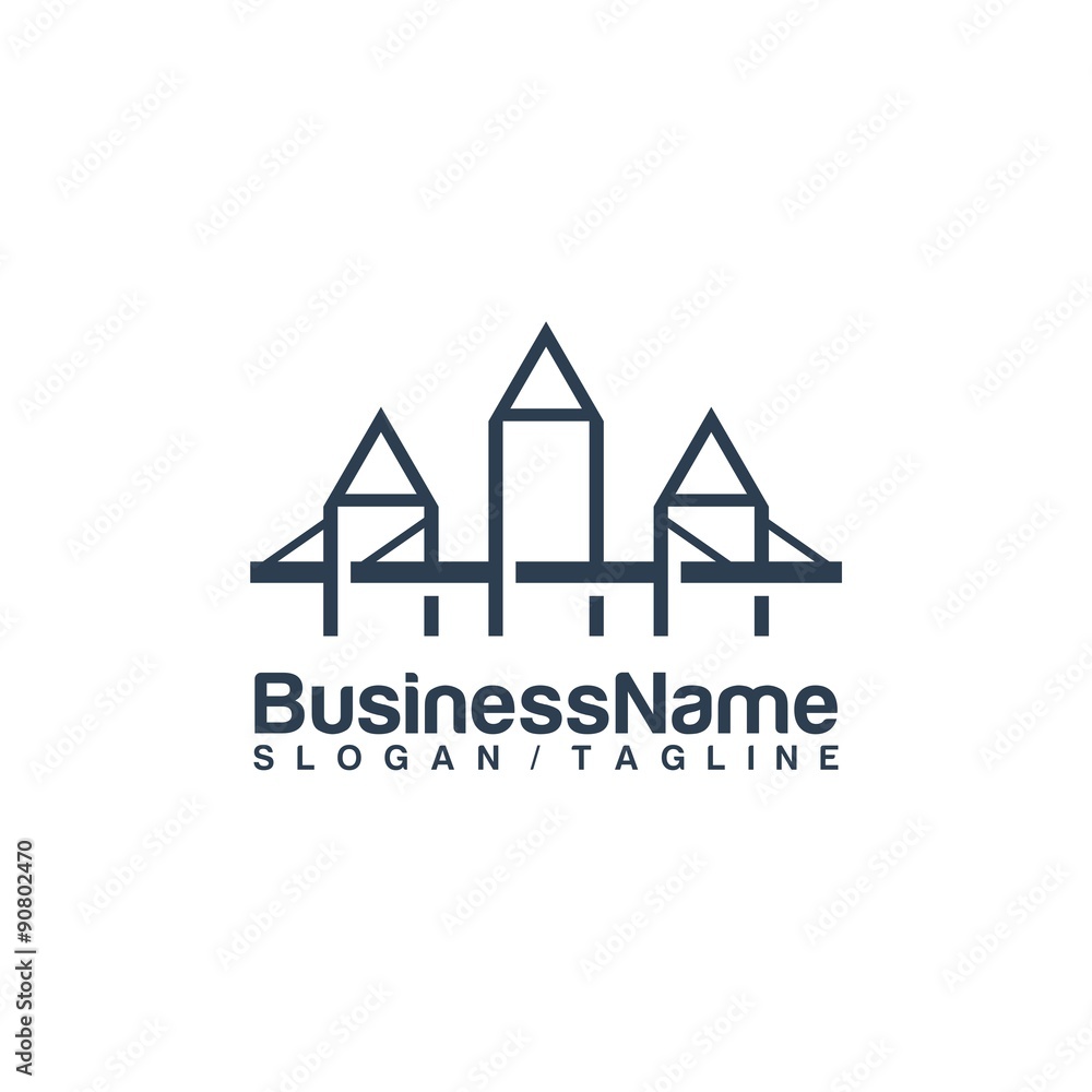 Bridge vector logo icon Bridge vector logo icon