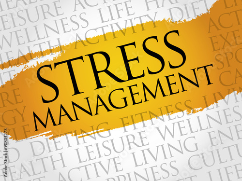 Stress Management word cloud, health concept