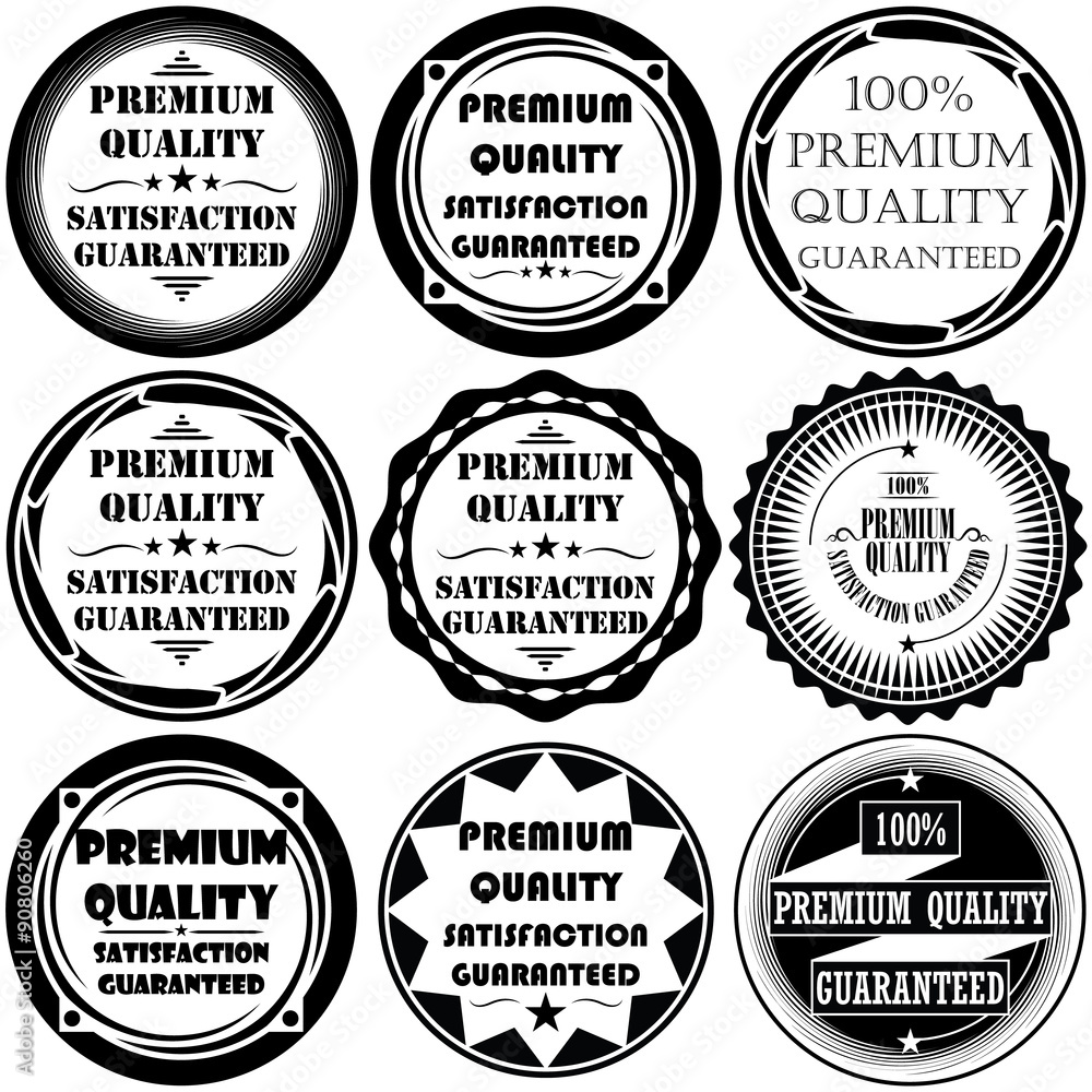 Obraz premium Collection of Premium and High Quality and Guarantee Labels design