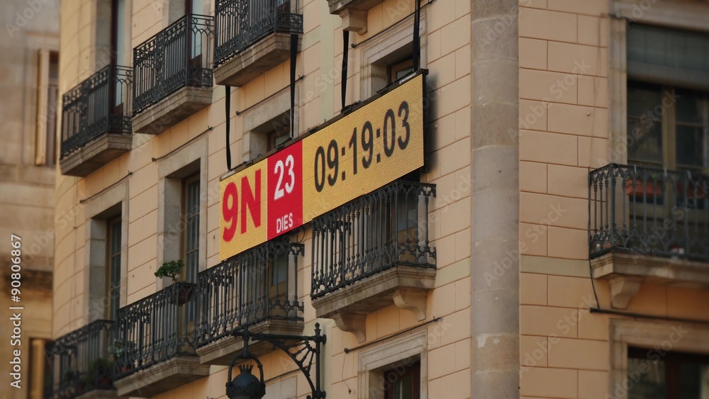 4K Catalan Separatist Movement Countdown Clock 4K Catalan Separatist Movement Countdown Clock