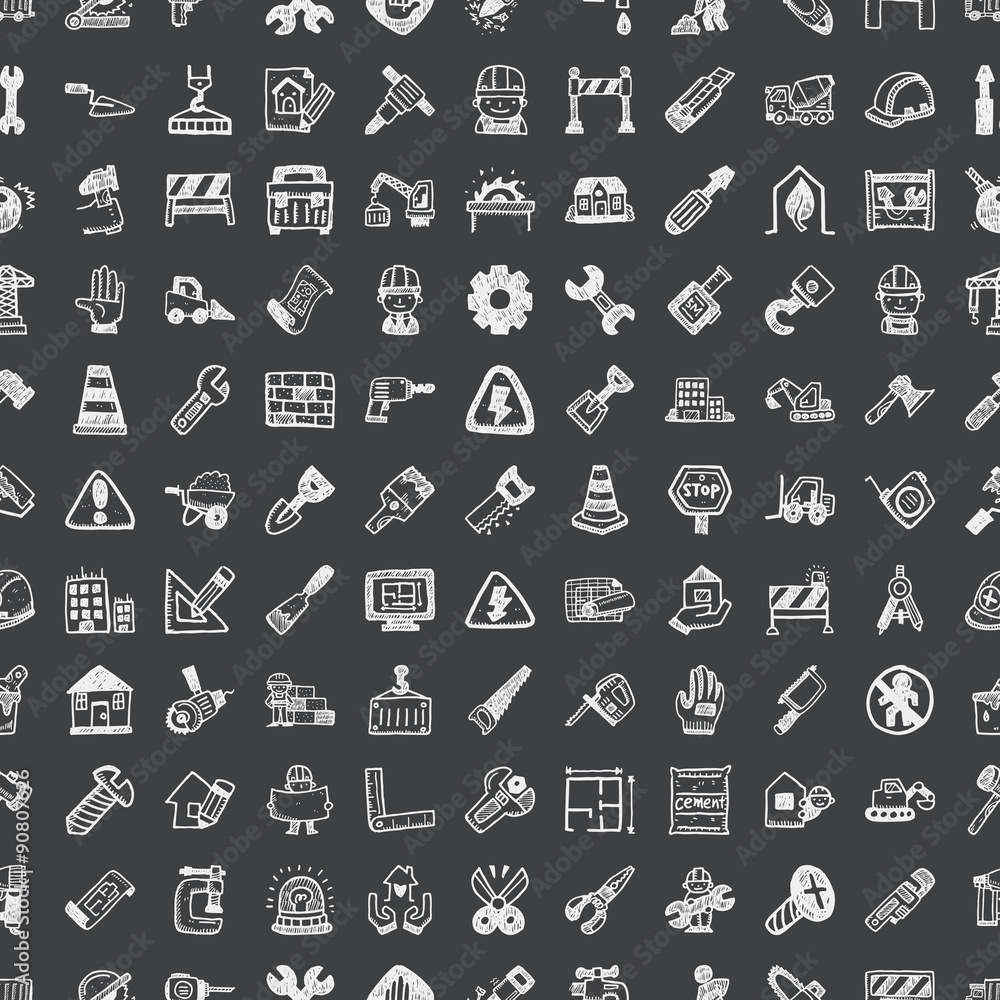 doodle construction, seamless pattern background doodle construction, seamless pattern background