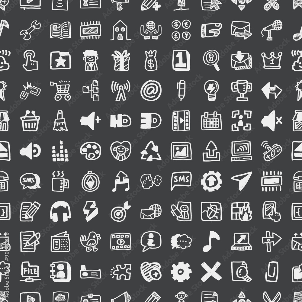 Doodle Web, seamless pattern background Doodle Web, seamless pattern background