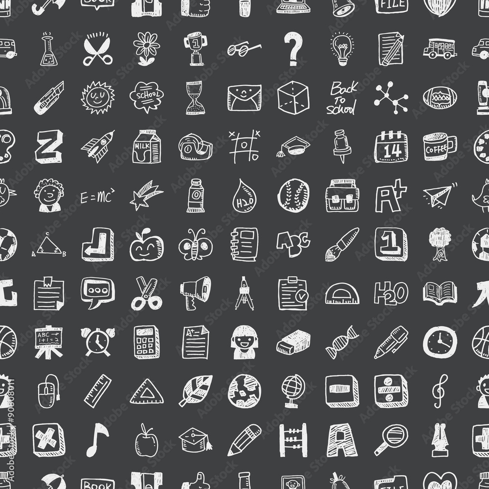 doodle school, seamless pattern background doodle school, seamless pattern background