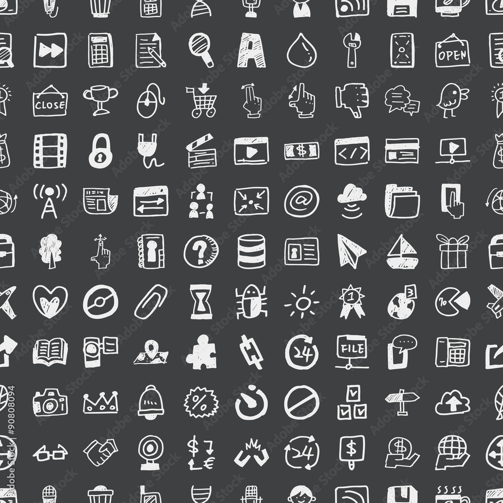 Doodle Web, seamless pattern background Doodle Web, seamless pattern background
