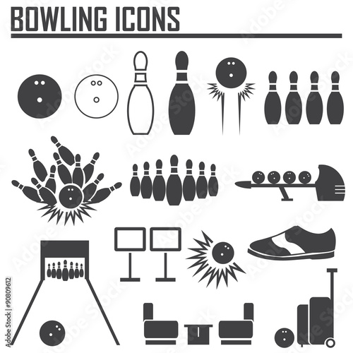 bowling icon vector.