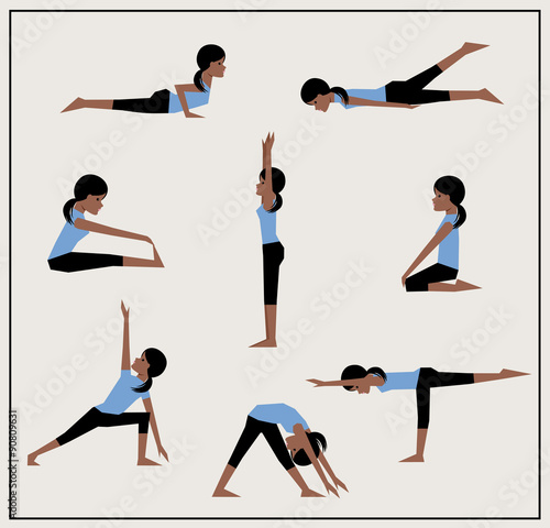 Set of asanas