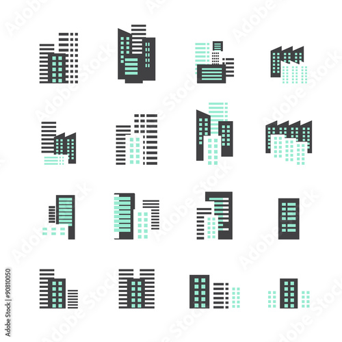 building icon set