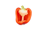 Half red bell pepper