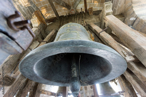 Old broken bell in a Christian church in Toledo, Spain