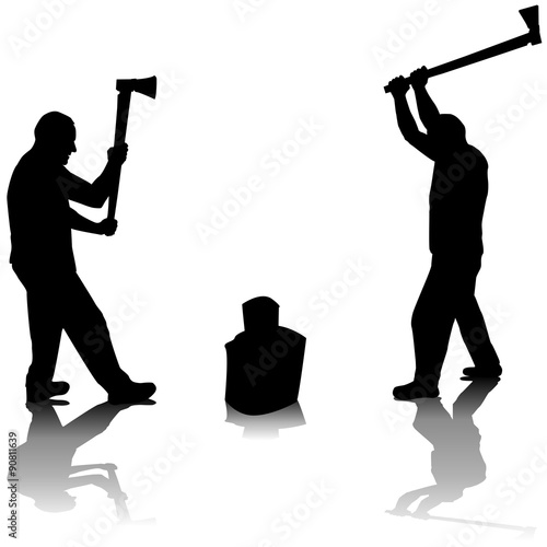 Lumberjack silhouettes