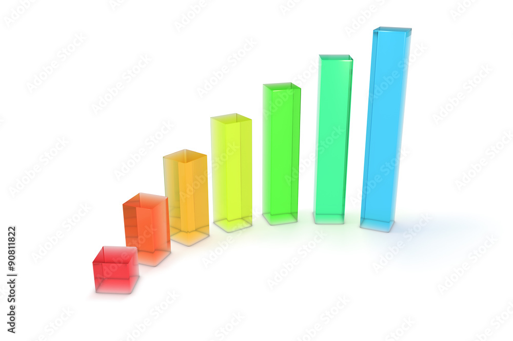 3D Bar Profit or Company Benefits Illustration. 3D Bar Profit or Company Benefits Illustration.