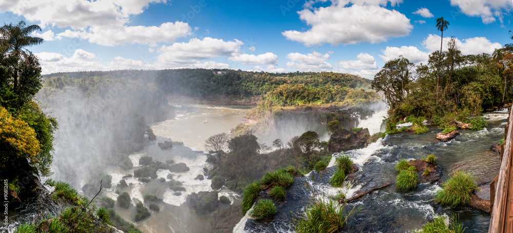 Scenic view of Iguazu waterfalls in Argentina Scenic view of Iguazu waterfalls in Argentina