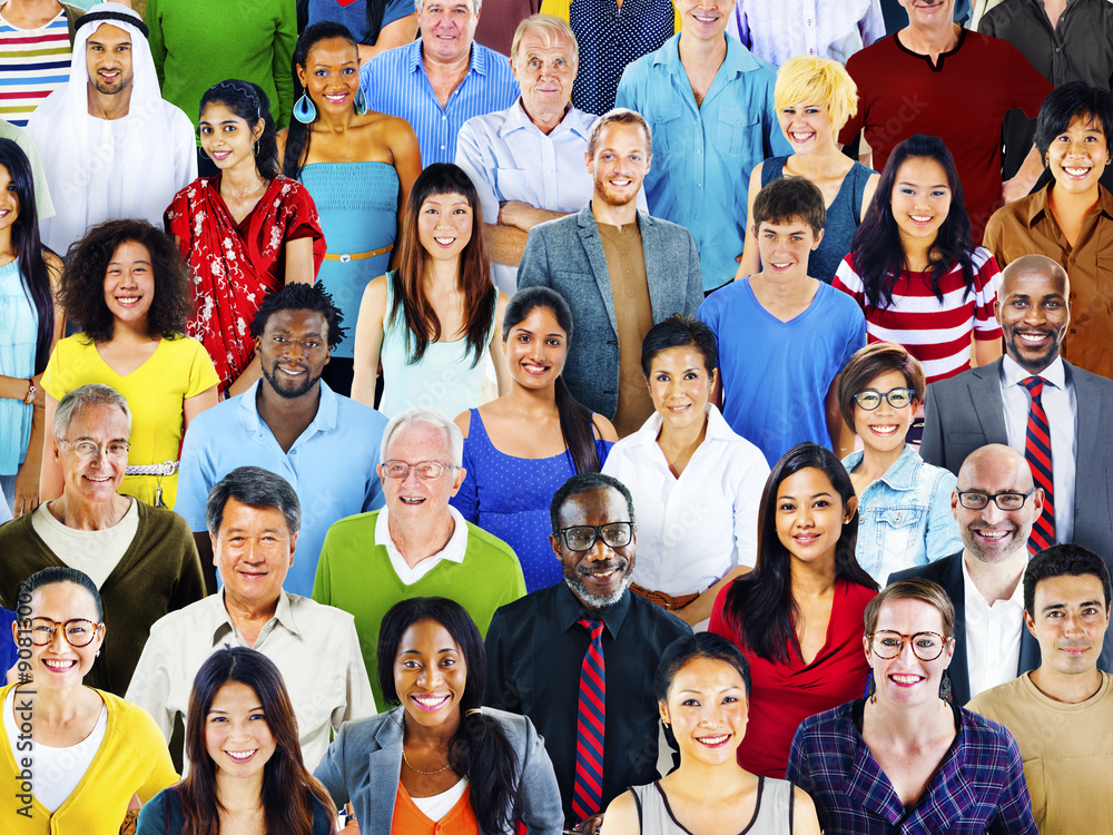Multiethnic Variation Ethnicity Crowd People Concept Multiethnic Variation Ethnicity Crowd People Concept