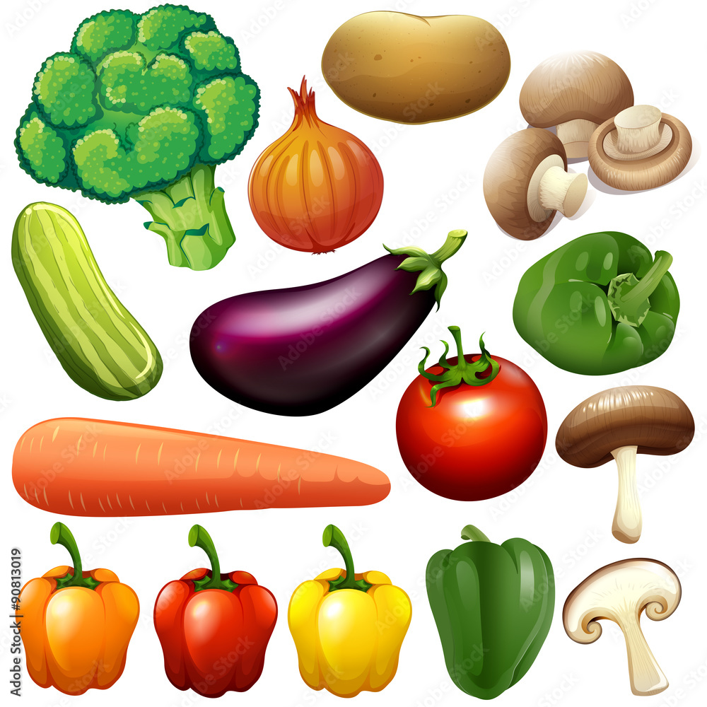 Fototapeta Different kind of fresh vegetables