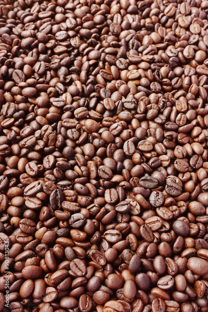 Close up of coffee beans background Close up of coffee beans background